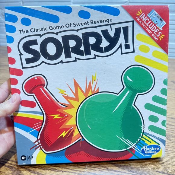Hasbro Sorry! Family Board Game Night Classic Sweet Revenge  F1146 - Picture 1 of 10